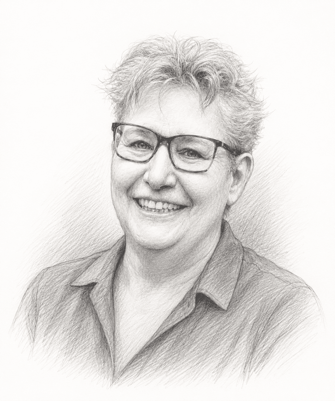 Bleistiftportrait der Flow- & Change Coach Sabine Zwernemann